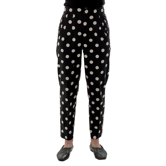 ZARA Linen Polka Dot Pants - Picture 1 of 5